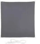 Relaxdays Sonnensegel Quadrat in Grau Grau