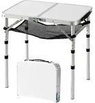 Relaxdays Campingtisch klappbar Wei&szlig;,Schwarz,Silber