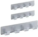 Relaxdays 30 x Hakenleiste selbstklebend Silber
