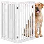 Relaxdays Freistehendes Hundeabsperrgitter Wei&szlig;
