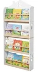 Relaxdays B&uuml;cherregal Kinder Haus Wei&szlig;,Hellbraun