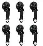 Relaxdays Saugnapf Haken im 6er Set Schwarz,Transparent