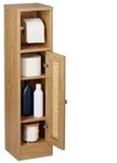 Relaxdays Toilettenpapierhalter stehend Holzoptik Hellbraun