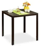 Relaxdays Quadratischer Gartentisch Holzoptik Braun