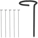 Relaxdays 6er Set Pflanzst&auml;be aus Metall Schwarz