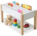 Relaxdays B&uuml;cherregal f&uuml;r Kinder Wei&szlig;,Hellbraun