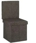 Relaxdays Faltbarer Sitzhocker mit Lehne Braun