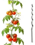Relaxdays Tomaten Spiralstab im Set 150 cm Silber