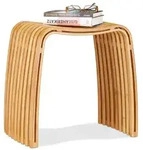 Relaxdays Garderoben Hocker im Bambus Design Hellbraun