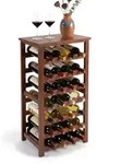 Relaxdays Weinregal Walnussholz 24 Flaschen Braun