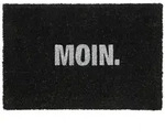 Relaxdays Fu&szlig;matte "Moin." schwarz Wei&szlig;,Schwarz