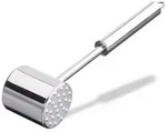 Relaxdays 2 x Fleischklopfer aus Edelstahl Silber