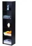 Relaxdays B&uuml;cherregal W&uuml;rfelform Schwarz