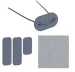 Relaxdays Graue Sichtschutz-Befestigung 104er Set Grau