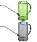 Relaxdays Gie&szlig;kanne Zimmerpflanzen 1 Liter 2er Set Gr&uuml;n,Silber,Grau