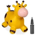 Relaxdays H&uuml;pftier Giraffe Dunkelbraun,Gelb,Rosa