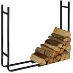 Relaxdays Kaminholzregal aus Metall Schwarz