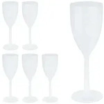 Relaxdays Weingl&auml;ser Kunststoff 6er Set Wei&szlig;