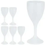 Relaxdays Weingl&auml;ser Kunststoff 6er Set Wei&szlig;