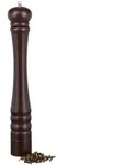 Relaxdays 2 x Pfefferm&uuml;hle Holz schokobraun Dunkelbraun,Silber