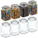 Relaxdays 8er Set Vorratsgl&auml;ser mit Deckel 750 ml Transparent