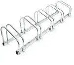Relaxdays Fahrradst&auml;nder 5 Fahrr&auml;der Stahl 130cm Silber