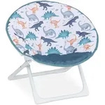 Relaxdays Faltbarer Moonchair f&uuml;r Kinder Wei&szlig;,Blau,Braun
