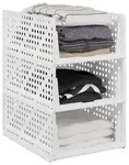 Relaxdays Schrank Organizer im 3er Set Wei&szlig;