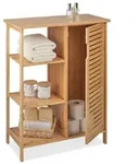 Relaxdays Badschrank aus Bambus Hellbraun