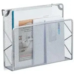 Relaxdays Zeitschriftenhalter Wand Silber