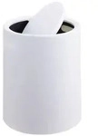 Relaxdays Kosmetikeimer mit Schwingdeckel 6 Liter Wei&szlig;