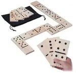 Relaxdays Domino 28-tlg. Hellbraun,Schwarz
