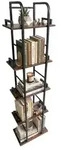 Relaxdays Standregal mit 5 Ebenen Braun,Schwarz