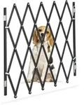 Relaxdays Ausziehbares Hundeabsperrgitter schwarz Schwarz