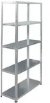 Relaxdays 2x Lagerregal aus Stahl 200 kg, silber Silber