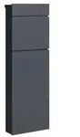 Relaxdays Standbriefkasten Stahl Anthrazit