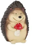 Relaxdays Gartenfigur Igel Beige,Braun,Rot