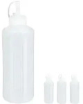 Relaxdays Quetschflasche 1000 ml 4er Set Transparent