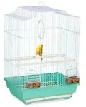 Relaxdays Vogelk&auml;fig mit Sitzstangen Hellblau,T&uuml;rkis