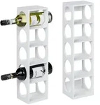 Relaxdays Wei&szlig;es Weinregal im 2er Set Wei&szlig;