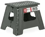 Relaxdays Klapphocker faltbar L Wei&szlig;,Grau