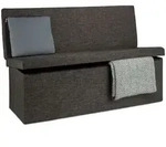 Relaxdays Faltbarer Sitzhocker mit Lehne XL Dunkelbraun