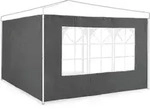 Relaxdays Pavillon Seitenwand 2er Set grau Wei&szlig;,Grau,Transparent