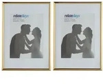 Relaxdays Bilderrahmen 2er Set A4 Gold