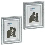 Relaxdays Bilderrahmen 15x20 cm 2er Set Silber