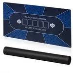 Relaxdays Pokermatte 120 x 60 cm Blau,Dunkelblau