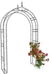 Relaxdays Rosenbogen mit Spitze Schwarz