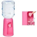 Relaxdays Wasserspender mit Tank Pink,Transparent
