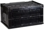 Relaxdays Transportbox 60 L mit Deckel Schwarz