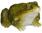 Relaxdays Gartenfigur Frosch Kunststein Wei&szlig;,Dunkelgr&uuml;n,Schwarz